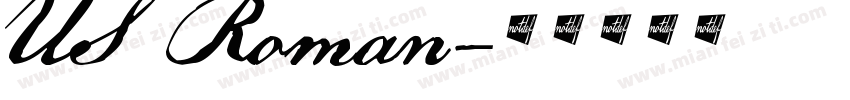 US Roman字体转换